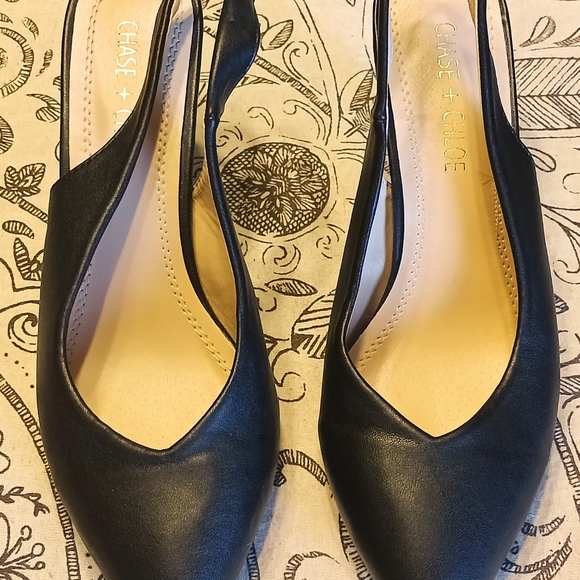 ⭐️ Women's Pointy Toe Slingback Kitten Heel - Picture 7 of 8